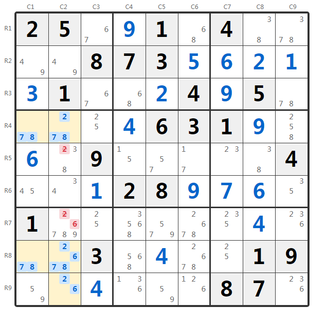 Приклад Unique Rectangle Type 3